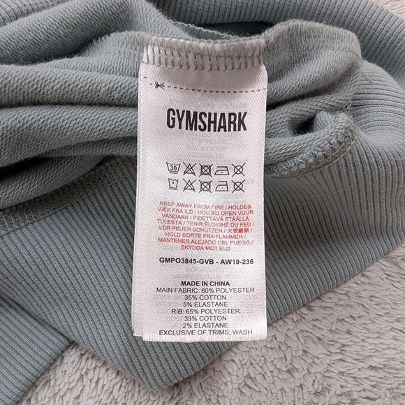 Gymshark Hoodie Sweatshirt Mens S Green Blue Spellout Logo Soft Cotton Trail - Picture 7 of 8